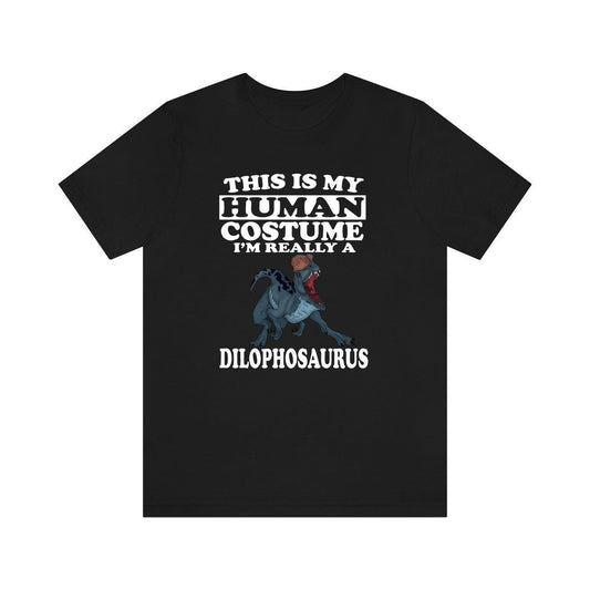 This Is My Human Costume I'm Really A Dilophosaurus Dinosaur Shirt - Dilophosaurus print design