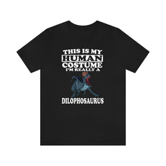 This Is My Human Costume I'm Really A Dilophosaurus Dinosaur Shirt - Dilophosaurus print design