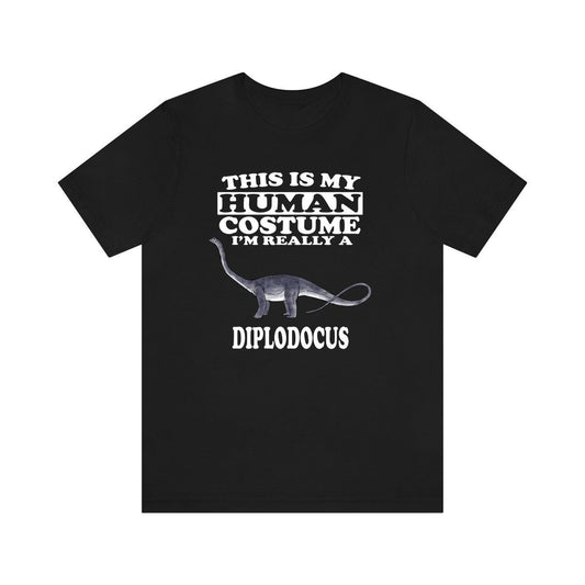 This Is My Human Costume I'm Really A Diplodocus Dinosaur Shirt, Diplodocus Lover Shirt, Dinosaur Shirt, Dinosaur Gift, Animal Gift Image 1