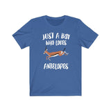 Just A Boy Who Loves Antelopes Shirt, Antelope Lover Shirt, Antelope Shirt, Antelope Lover Gift, Animal Adult Kids T-Shirt Image 3