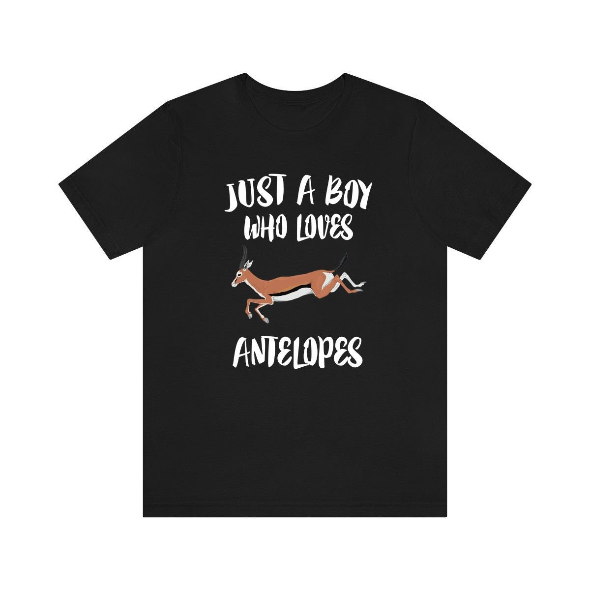 Just A Boy Who Loves Antelopes Shirt, Antelope Lover Shirt, Antelope Shirt, Antelope Lover Gift, Animal Adult Kids T-Shirt Image 1