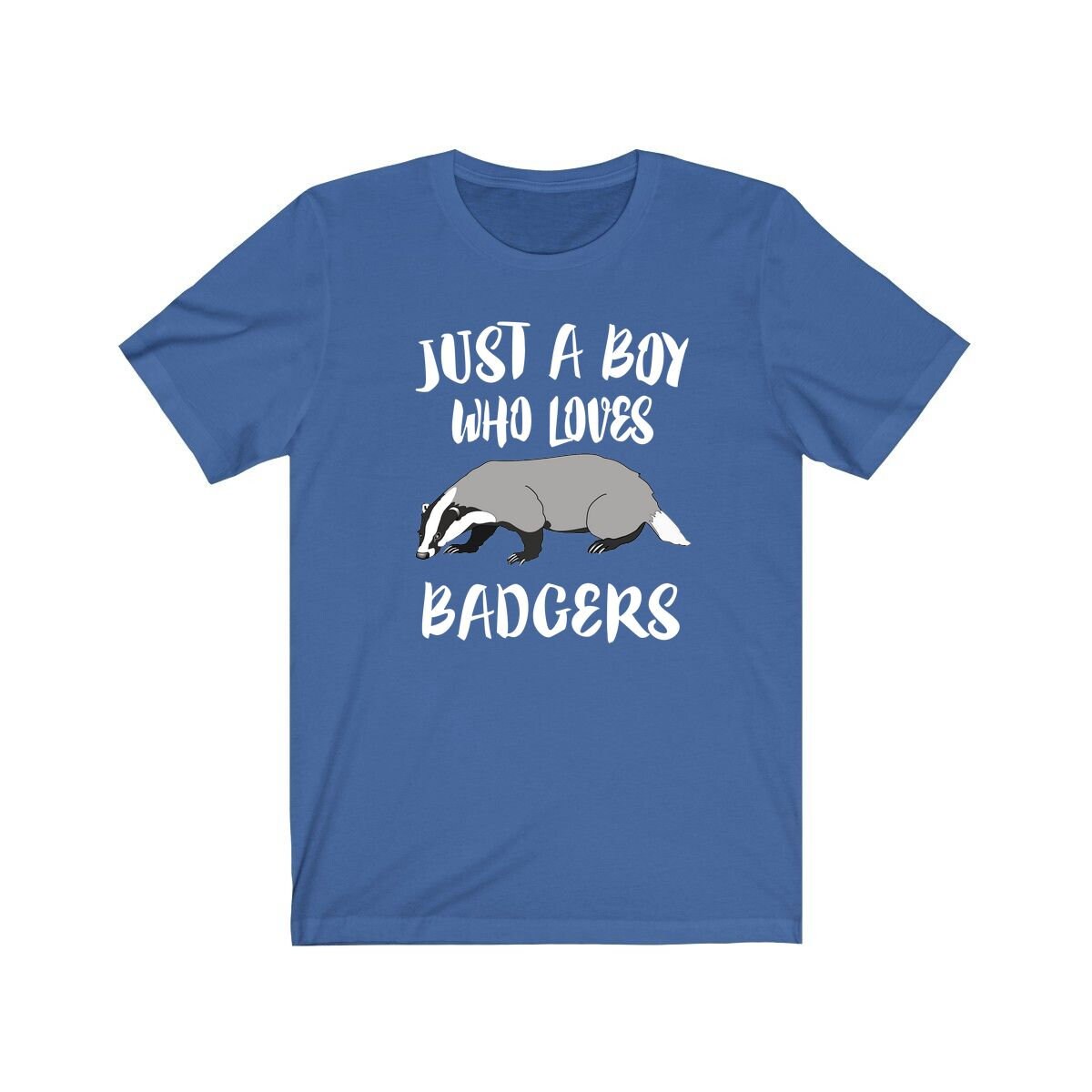 Just A Boy Who Loves Badgers Shirt, Badger Lover Shirt, Badger Shirt, Badger Lover Gift, Animal Adult Kids T-Shirt Image 3