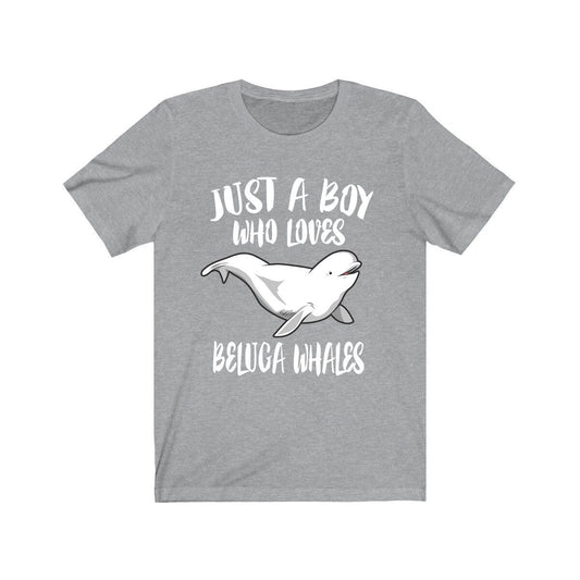 Just A Boy Who Loves Beluga Whales Shirt, Beluga Whale Lover Shirt, Whale Shirt, Whale Lover Gift, Animal Adult Kids T-Shirt Image 2