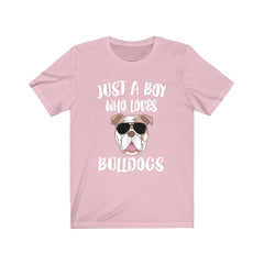 Just A Boy Who Loves Bulldogs Shirt - bulldog print design