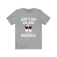 Just A Boy Who Loves Bulldogs Shirt - bulldog print design