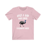 Just A Boy Who Loves Cassowary Birds Shirt, Cassowary Lover Shirt, Birding Shirt, Cassowary Lover Gift, Animal Adult Kids T-Shirt Image 4