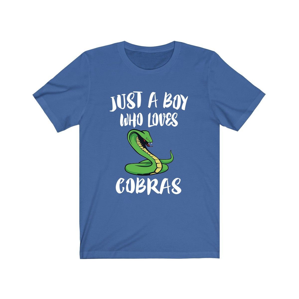 Just A Boy Who Loves Cobras Snakes Shirt, Cobra Lover Shirt, Snake Shirt, Cobra Lover Gift, Animal Adult Kids T-Shirt Image 3