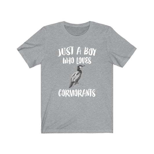 Just a boy who loves cormorants diving coastal fishing bird tee