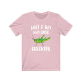 Just A Boy Who Loves Crickets Shirt, Cricket Lover Shirt, Cricket Shirt, Cricket Lover Gift, Animal Adult Kids T-Shirt Image 4