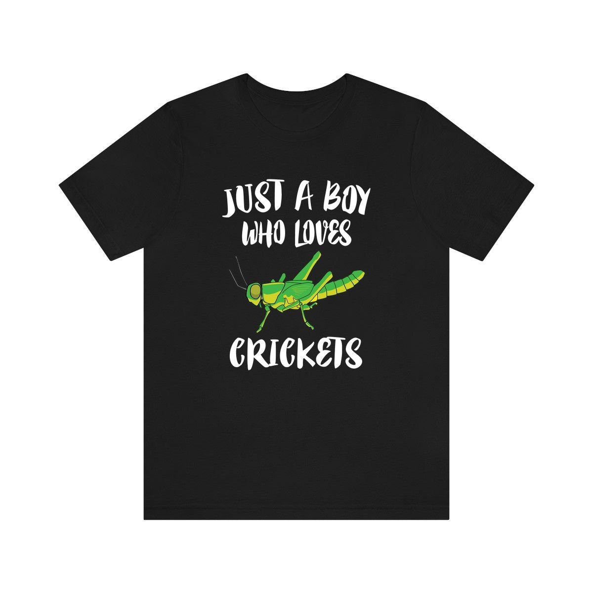 Just A Boy Who Loves Crickets Shirt, Cricket Lover Shirt, Cricket Shirt, Cricket Lover Gift, Animal Adult Kids T-Shirt Image 1