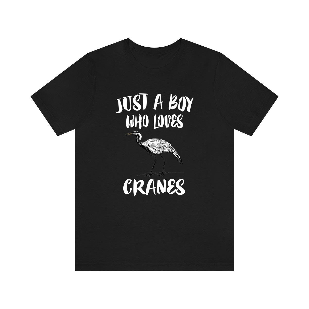 Just A Boy Who Loves Cranes Birds Shirt, Cranes Lover Shirt, Birding Shirt, Cranes Lover Gift, Animal Adult Kids T-Shirt Image 3