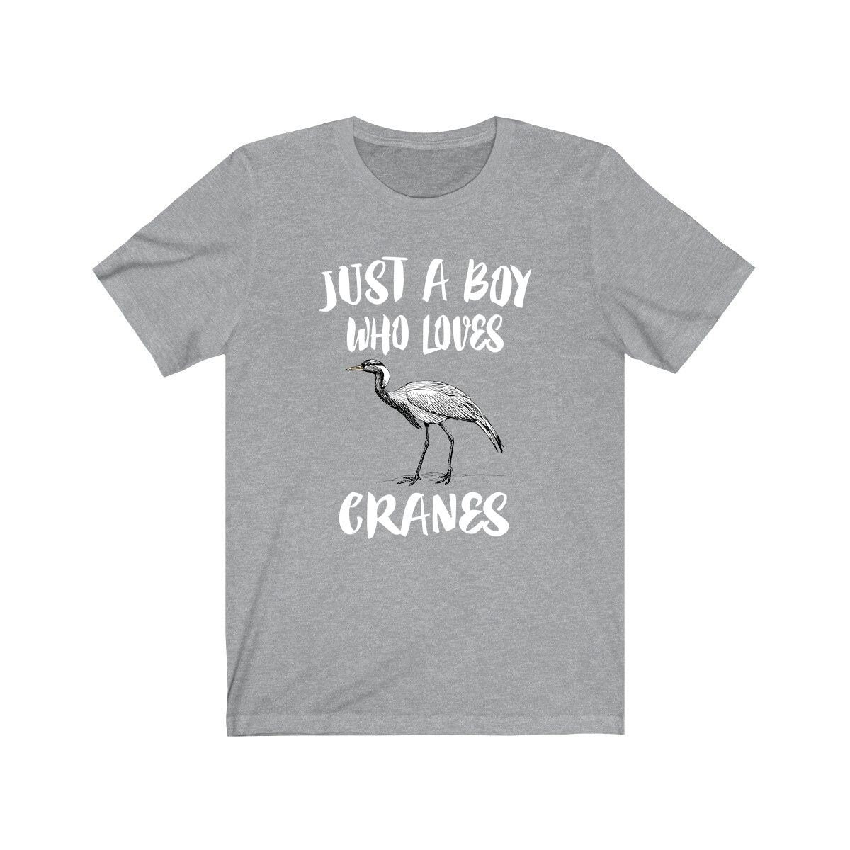 Just A Boy Who Loves Cranes Birds Shirt, Cranes Lover Shirt, Birding Shirt, Cranes Lover Gift, Animal Adult Kids T-Shirt Image 2
