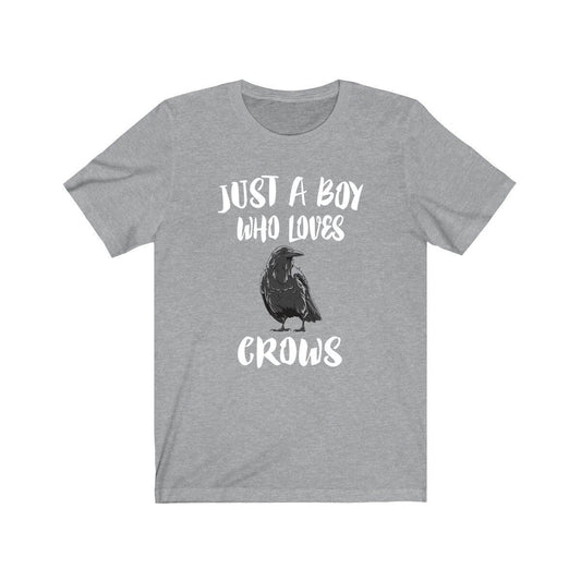 Just A Boy Who Loves Crows Birds Shirt, Crow Lover Shirt, Birding Shirt, Crow Lover Gift, Animal Adult Kids T-Shirt Image 1
