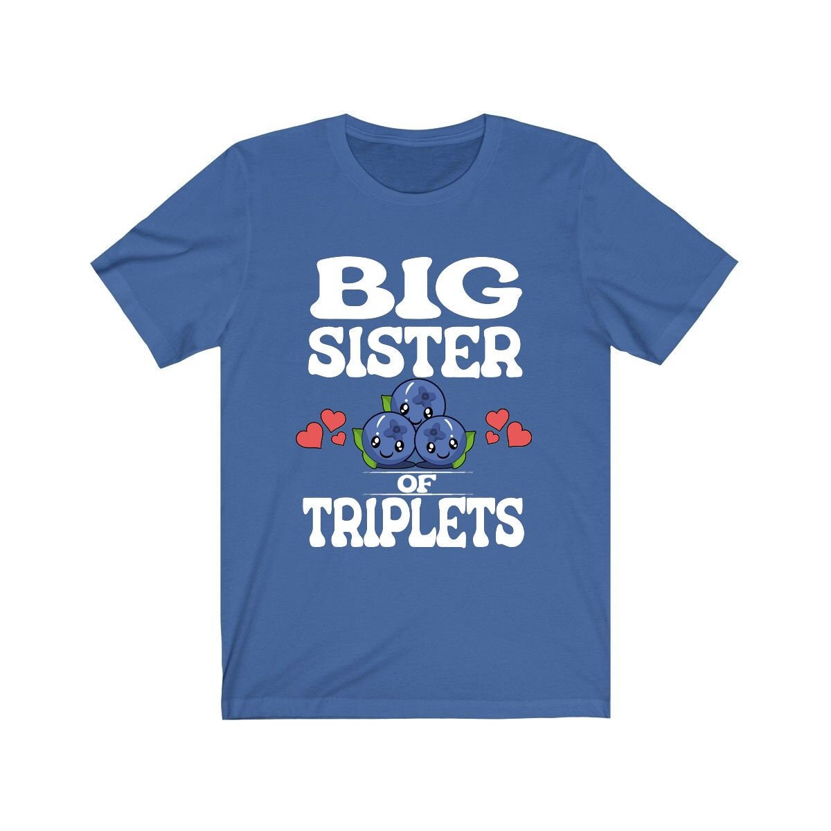Big Sister Of Triplets Shirt, Big Sister Of Triplets Gift, Triplet Sister Shirt, Baby Announcement Gift T-Shirt Image 2
