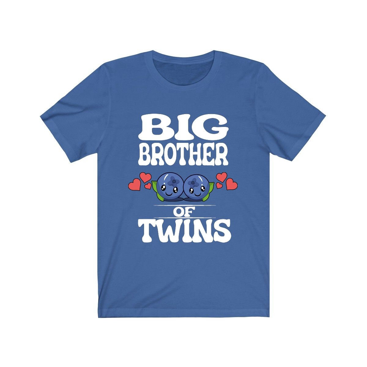 Big Brother Of Twins Shirt, Big Brother Of Twins Gift, Brother Of Twins Gift, Baby Announcement Blueberries Gift T-Shirt Image 2