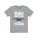 Big Brother Of Twins Shirt, Big Brother Of Twins Gift, Brother Of Twins Gift, Baby Announcement Blueberries Gift T-Shirt Image 3