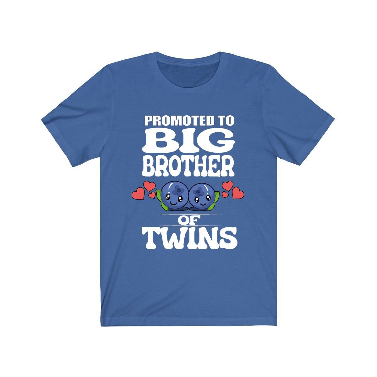 Promoted To Big Brother Of Twins Shirt, Big Brother Of Twins Gift, Brother Of Twins Gift, Baby Announcement Blueberries Gift T-Shirt Image 2