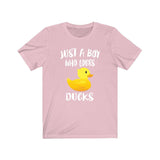 Just A Boy Who Loves Ducks Shirt, Duck Lover Shirt, Duck Shirt, Duck Lover Gift, Animal Adult Kids T-Shirt Image 4
