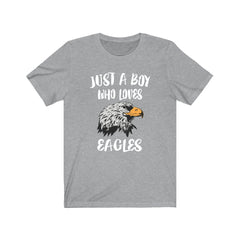 Just A Boy Who Loves Eagles Birds Shirt, Eagle Lover Shirt, Eagle Shirt, Birding Lover Gift, Animal Adult Kids T-Shirt Image 2