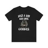 Just A Boy Who Loves Gerbils Shirt, Gerbil Lover Shirt, Gerbil Shirt, Gerbil Lover Gift, Animal Adult Kids T-Shirt Image 3