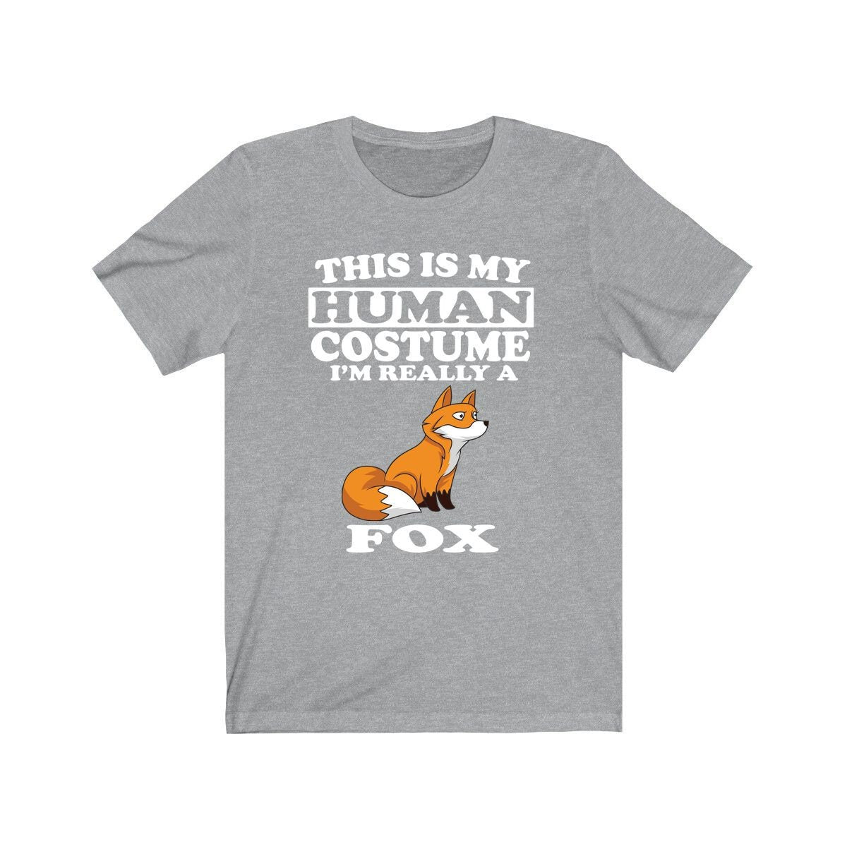 This Is My Human Costume I'm Really A Fox Shirt, Fox Lover Shirt, Fox Shirt, Fox Funny Gift, Animal Gift Image 3