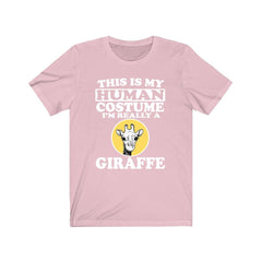 This is my human costume I am really a giraffe African savanna animal tee
