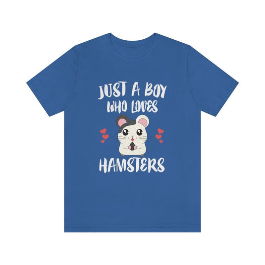 Just a boy who loves hamsters cheeky pocket pet rodent lover tee