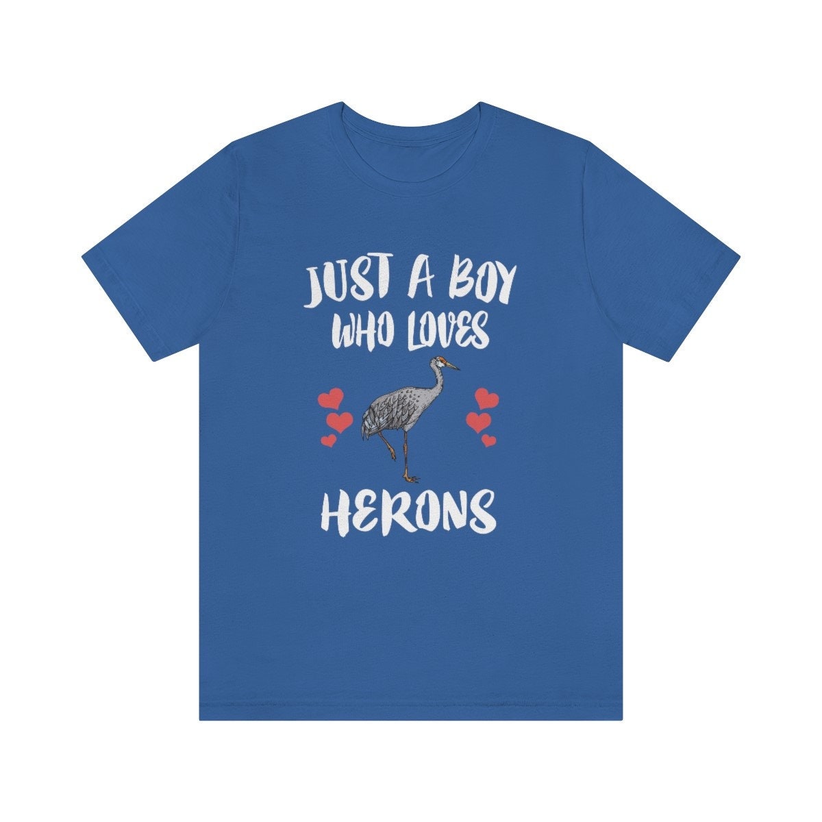 Just A Boy Who Loves Herons Birds Shirt, Heron Lover Shirt, Birding Shirt, Heron Lover Gift, Animal Adult Kids T-Shirt Image 3