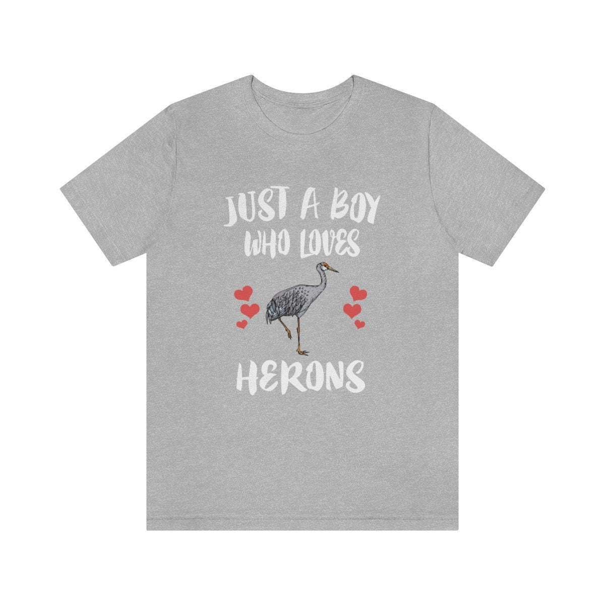 Just A Boy Who Loves Herons Birds Shirt, Heron Lover Shirt, Birding Shirt, Heron Lover Gift, Animal Adult Kids T-Shirt Image 1
