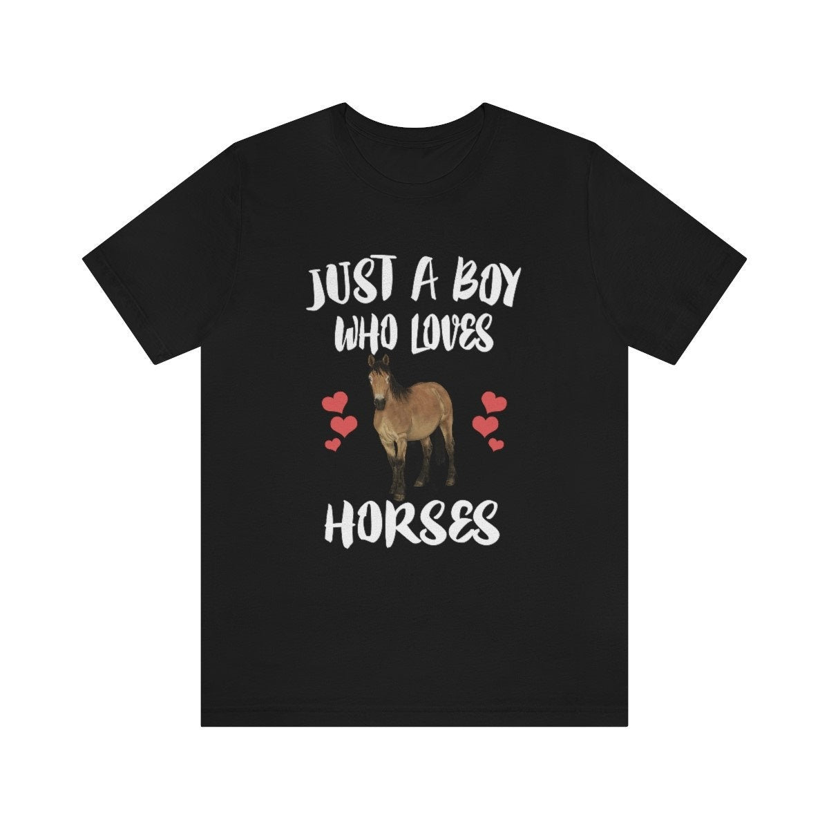 Just A Boy Who Loves Horses Shirt, Horse Lover Shirt, Horse Shirt, Horse Lover Gift, Animal Adult Kids T-Shirt Image 2
