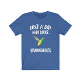 Just A Boy Who Loves Hummingbirds Birds Shirt, Hummingbird Lover Shirt, Birding Shirt, Hummingbird Lover Gift, Animal Adult Kids T-Shirt Image 3