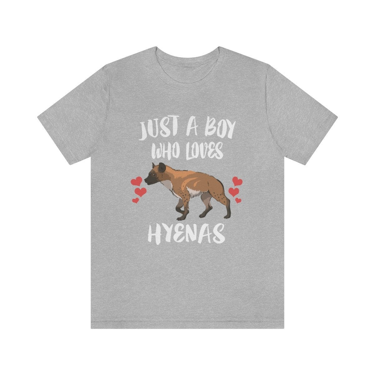 Just A Boy Who Loves Hyenas Shirt, Hyena Lover Shirt, Hyena Shirt, Hyena Lover Gift, Animal Adult Kids T-Shirt Image 2