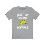 Just A Boy Who Loves Iguanas Shirt, Iguana Lover Shirt, Iguana Shirt, Iguana Lover Gift, Animal Adult Kids T-Shirt Image 3