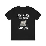 Just A Boy Who Loves Koalas Shirt, Koala Lover Shirt, Koala Shirt, Koala Lover Gift, Animal Adult Kids T-Shirt Image 1