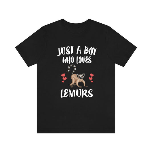 Just a boy who loves lemurs Madagascar endemic primate lover tee
