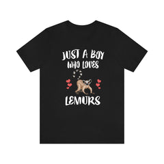 Just a boy who loves lemurs Madagascar endemic primate lover tee