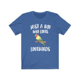 Just A Boy Who Loves Lovebirds Shirt, Lovebird Lover Shirt, Lovebird Shirt, Parrot Lover Gift, Animal Adult Kids T-Shirt Image 2