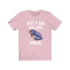 Just A Boy Who Loves Moles Animal Shirt - mole print design