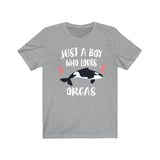 Just A Boy Who Loves Orcas Whales Shirt, Orca Lover Shirt, Orca Shirt, Whale Lover Gift, Animal Adult Kids T-Shirt Image 3