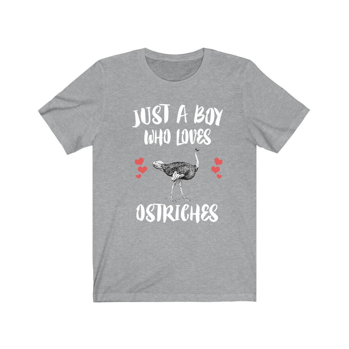 Just A Boy Who Loves Ostriches Shirt, Ostrich Lover Shirt, Ostrich Shirt, Ostrich Lover Gift, Animal Adult Kids T-Shirt Image 3