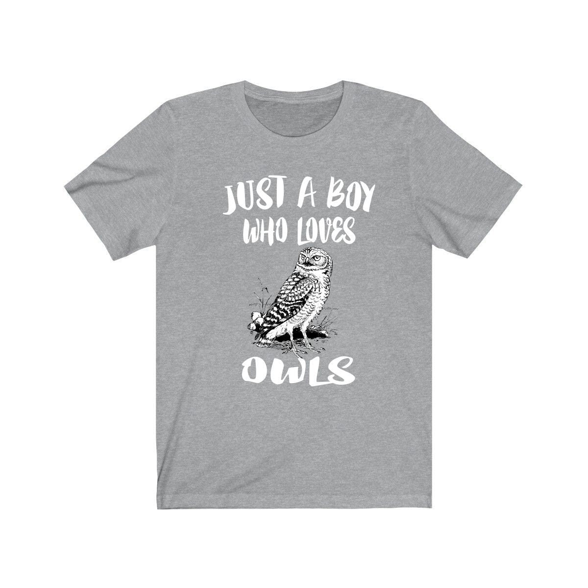 Just A Boy Who Loves Owls Birds Shirt, Owl Lover Shirt, Birding Shirt, Owl Lover Gift, Animal Adult Kids T-Shirt Image 1