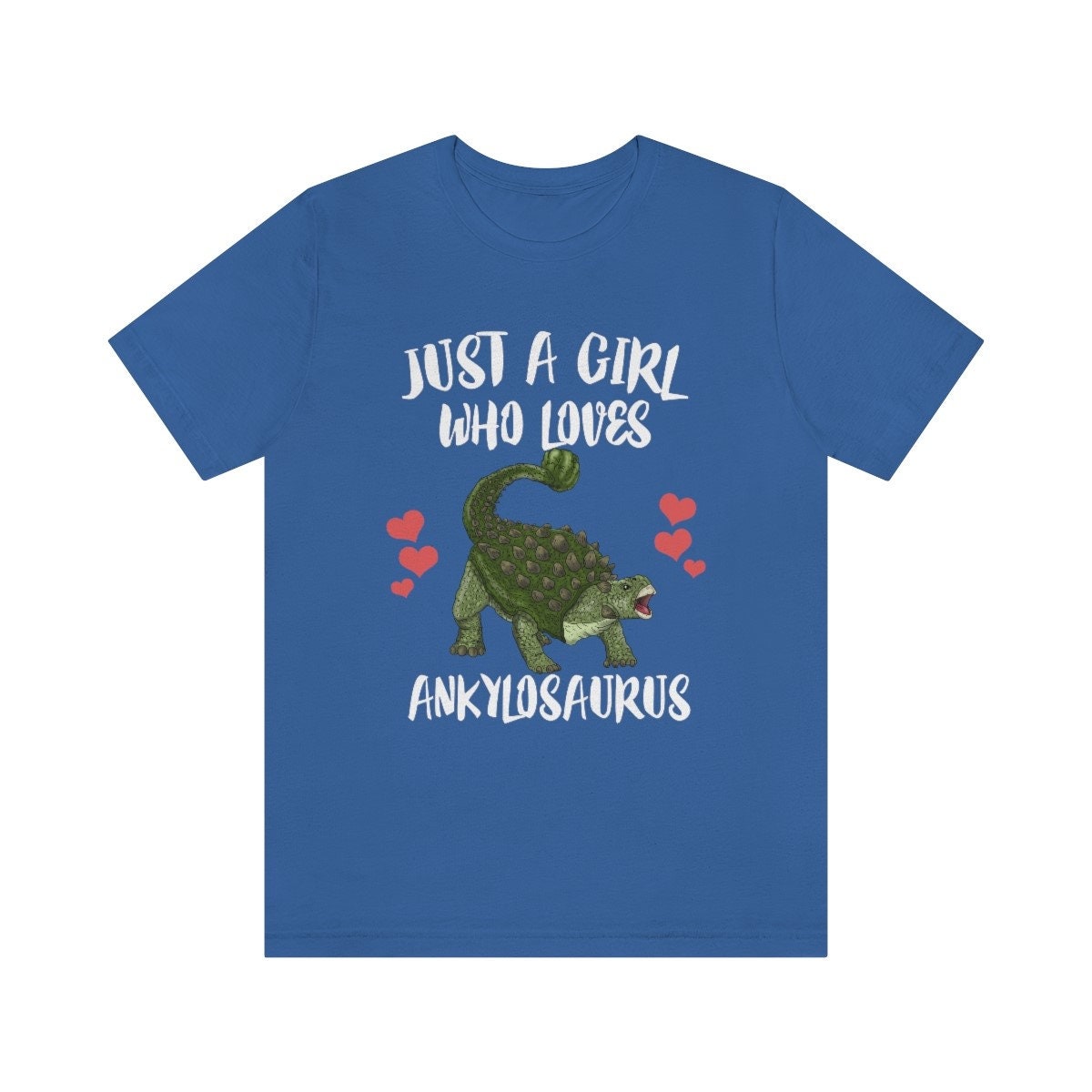 Just A Girl Who Loves Ankylosaurus Dinosaur Shirt, Ankylosaurus Lover Shirt, Dinosaur Lover Gift, Animal Adult Toddler Kids T-Shirt Image 2