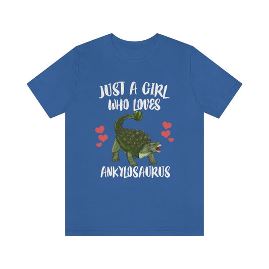 Just A Girl Who Loves Ankylosaurus Dinosaur Shirt - Ankylosaurus print design