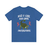 Just A Girl Who Loves Ankylosaurus Dinosaur Shirt, Ankylosaurus Lover Shirt, Dinosaur Lover Gift, Animal Adult Toddler Kids T-Shirt Image 2