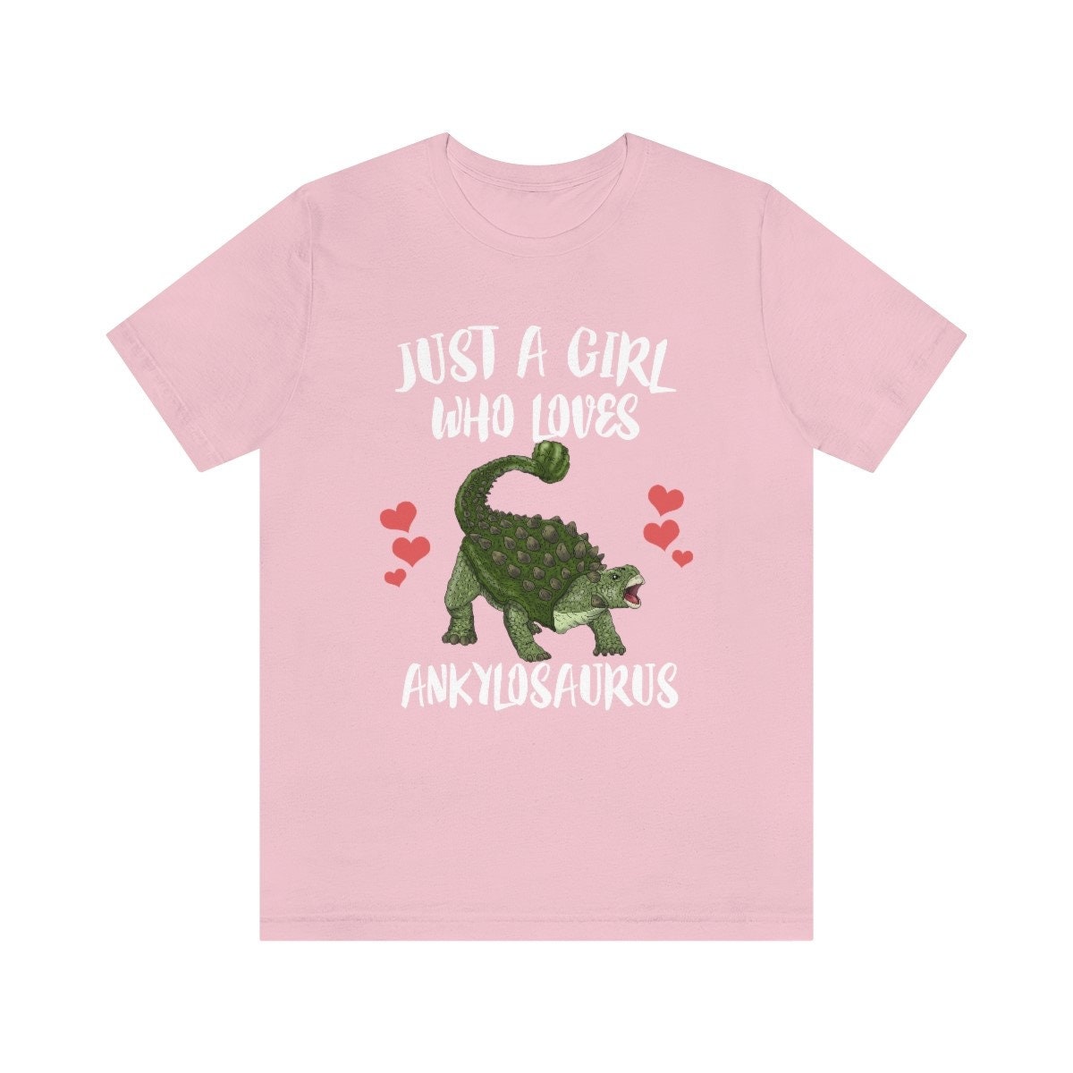 Just A Girl Who Loves Ankylosaurus Dinosaur Shirt, Ankylosaurus Lover Shirt, Dinosaur Lover Gift, Animal Adult Toddler Kids T-Shirt Image 3