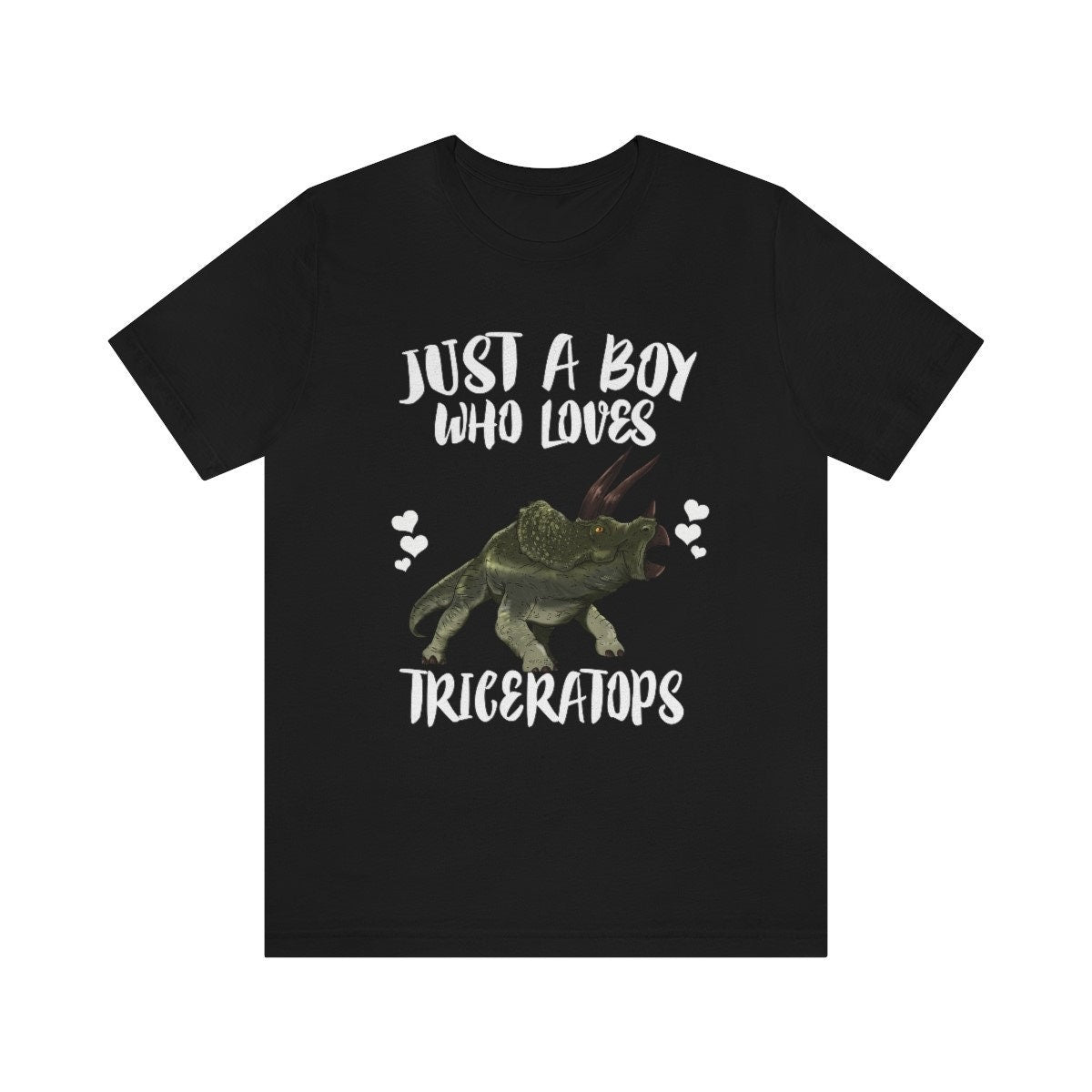 Just A Boy Who Loves Triceratops Dinosaur Shirt, Triceratops Lover Shirt, Dinosaur Shirt, Triceratops Lover, Animal Adult Kids Shirt Image 2