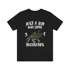 Just A Boy Who Loves Triceratops Shirt - Triceratops print design