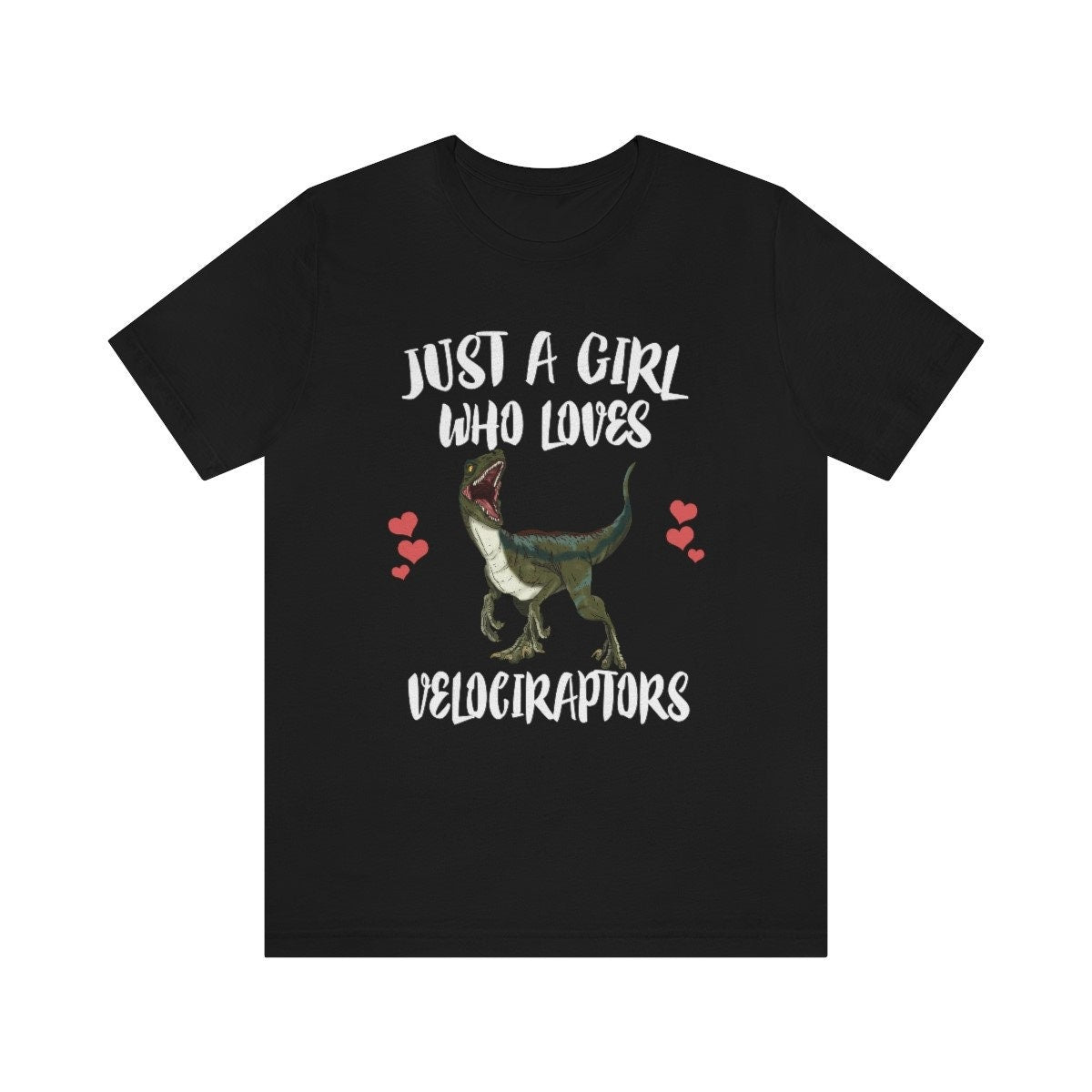 Just A Girl Who Loves Velociraptor Dinosaur Shirt, Velociraptor Lover Shirt, Dinosaur Lover Gift, Velociraptor Gift Adult Toddler Kids Shirt Image 1