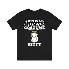 This Is My Human Costume I'm Really A Kitty Cat T-Shirt - kitty cat print design