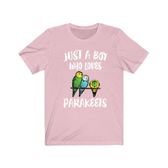 Just A Boy Who Loves Parakeets Budgie Shirt - parakeet print design